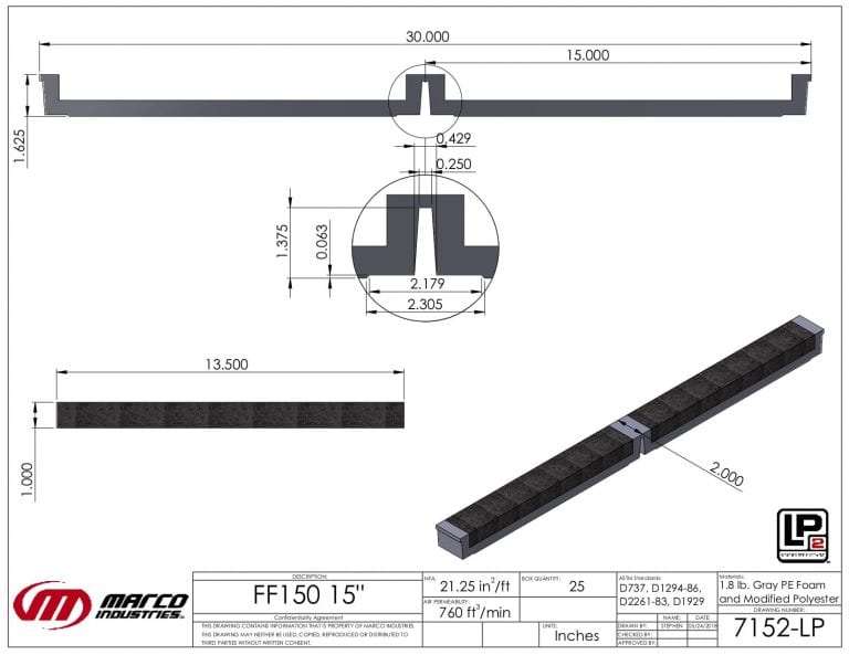 All Metal Works Gasport, NY Ridge Vent HiLok (FF150) 15″