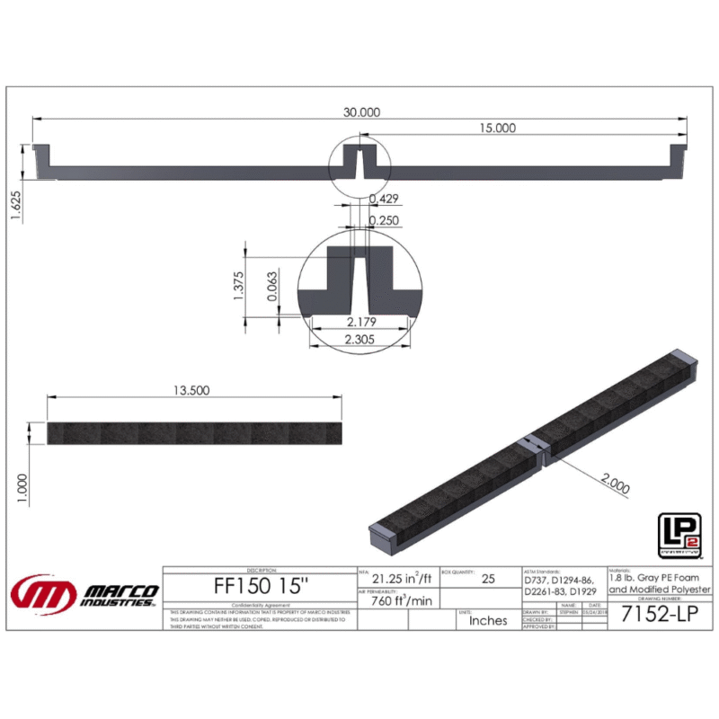 Ridge Vent - Hi-Lok (FF150) 15" - Image 2